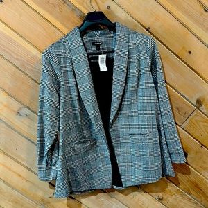 New Torrid Blazer 2x (18-20) double knit grey longline blazer